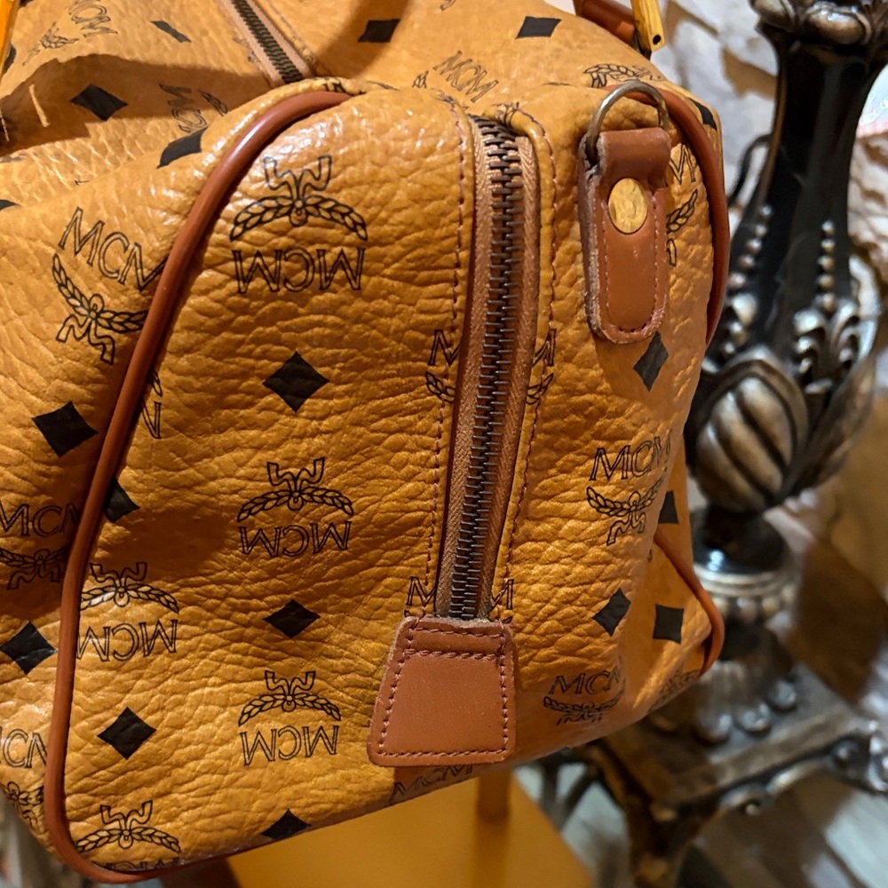 MCM Cognac Visetos Satchel - Picture 4 of 14